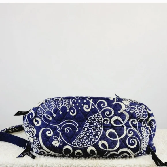 VERA BRADLEY Navy Blue Twirly Birds Backpack - Picture 4 of 16
